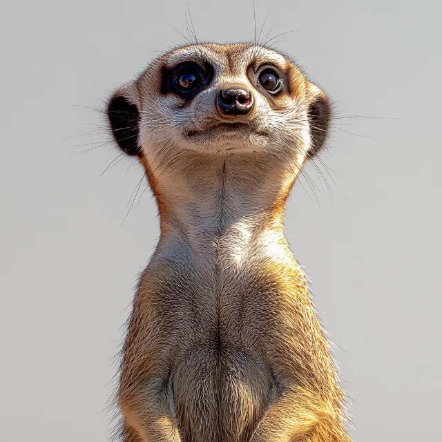 Meerkat, Mongoose, Facial expression, Snout, Close-up, Terrestrial animal, Fur, Carnivores, Whiskers, Macro photography