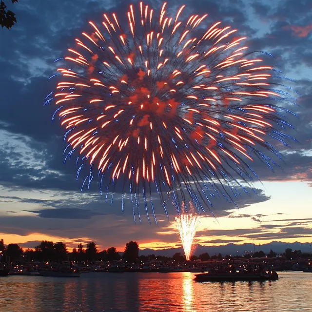 Fireworks, Event, Festival, Reflection, Evening, Midnight, New Year, New Year's Eve, Independence Day, Holiday, Diwali, New Year's Day, Night, Fête, Chinese New Year, Dusk