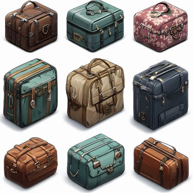 Suitcase, Baggage, Briefcase, Hand luggage, Leather, Bag, Trunk, Box, Business Bag, Retro style, Antique