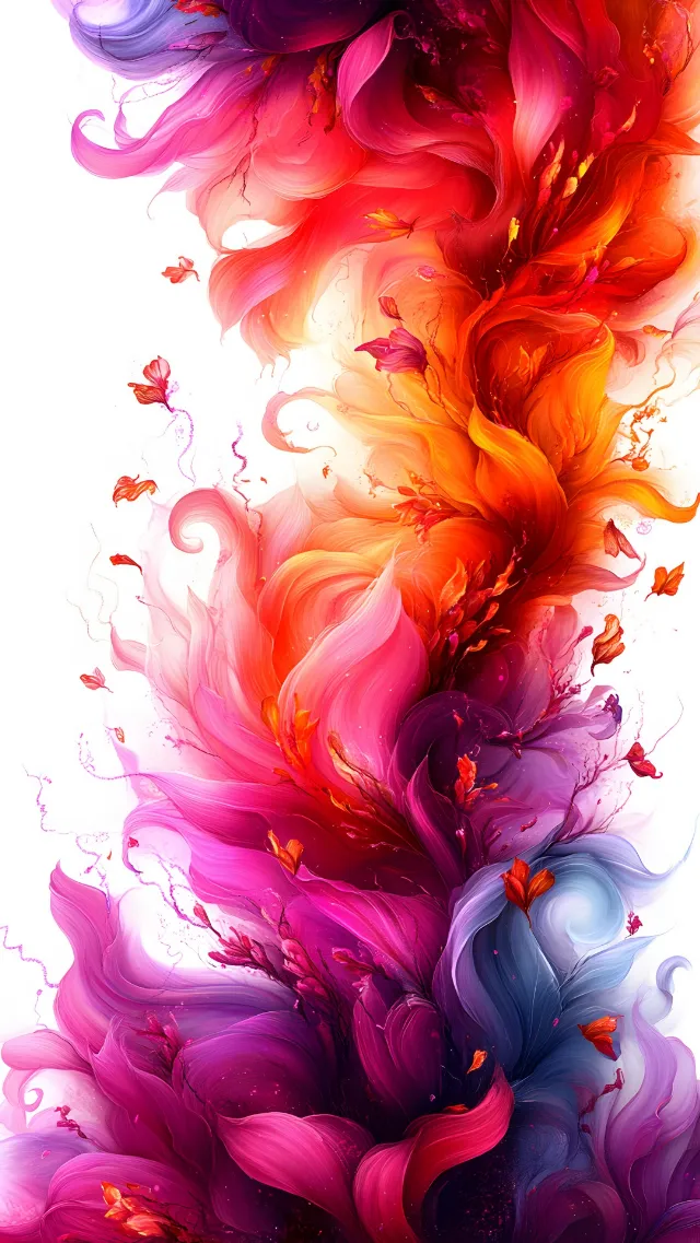 Red, Orange, Pink, Graphics, Graphic design, Design, Paint, Fractal art, Modern art