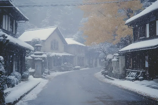 Snow, Winter, Branch, Home, House, Residential area, Freezing, Precipitation, Winter storm, Cottage, Frost, Slope, Blizzard, Ice