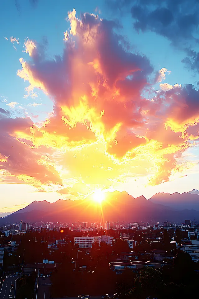 Sky, Afterglow, Cloud, Daytime, Orange, Sunset, Horizon, Dusk, Beauty, Sunrise, Evening, Red sky at morning, Sunlight, Heat, atmospheric phenomenon, Morning, Sun, Dawn, Cumulus, Meteorological phenomenon