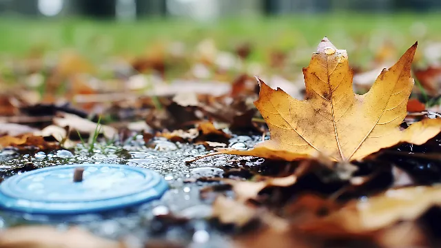 Liquid, Water, Leaf, Botany, Nature, Wood, Natural landscape, Terrestrial plant, Grass, Morning, Twig, Adaptation, Tints and shades, Deciduous, Groundcover, Close-up, Macro photography, Soil, Road surface, Reflection