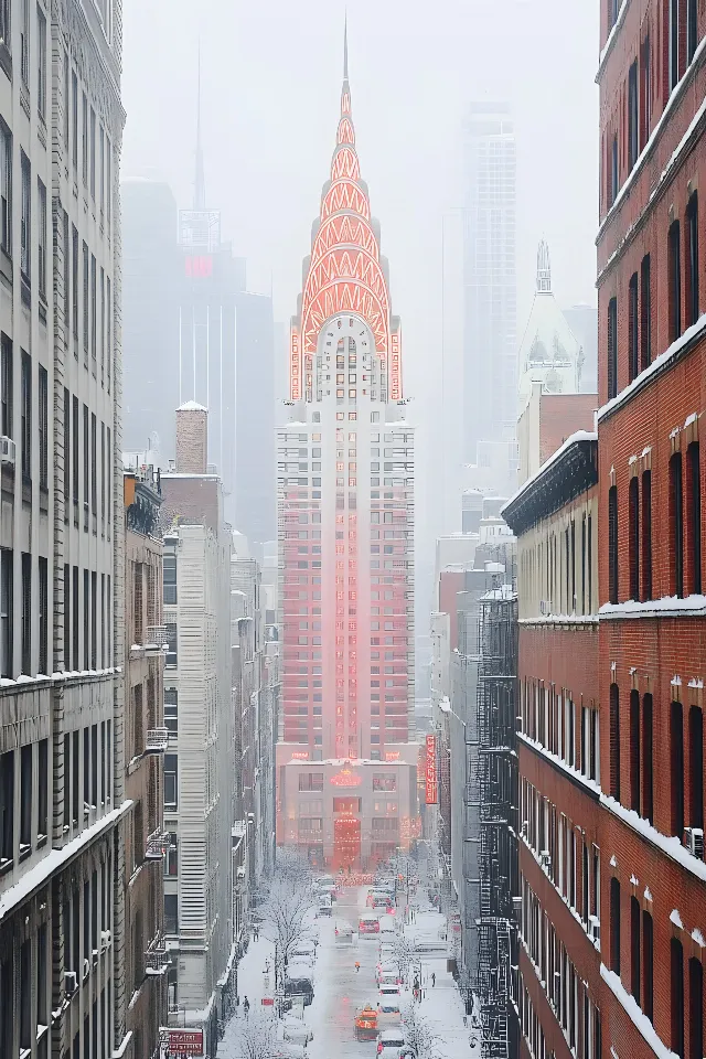 Daytime, Building, City, Urban area, High-rise building, Skyscraper, Metropolitan area, Commercial building, Metropolis, Apartment, Tower, Morning, Condominium, Headquarters, Cityscape, Haze, Symmetry, Winter, Mist, Freezing