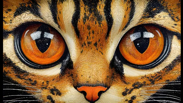 Felidae, Facial expression, Whiskers, Snout, Carnivores, Terrestrial animal, Wildlife, Panthera, Fur, Felinae, Cat, Paint, Graphics