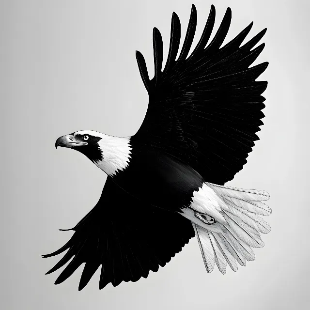 Bird, Monochrome photography, Beak, Wing, Black and white, Flight, Feather, Monochrome, Accipitridae, Accipitriformes, Eagle, Crow family, Bird of prey