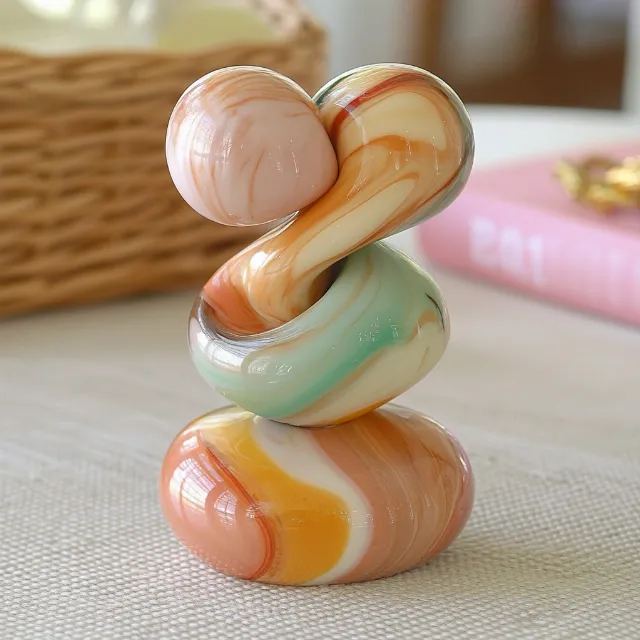 Natural material, Big hole bead, Finial, Sphere, Marble, Toy