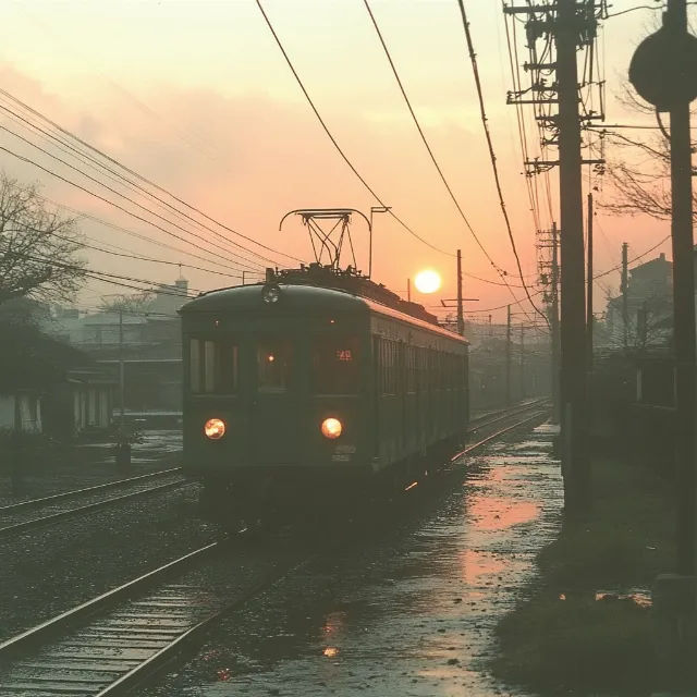 Overhead power line, Mode of transport, Train, Electricity, Transport, Nature, Electrical Supply, Track, Branch, Electrical network, Rail transport, Rolling stock, Wire, Electrical cable, Public utility, Iron, Electrical wiring, Evening, Morning, Public transport