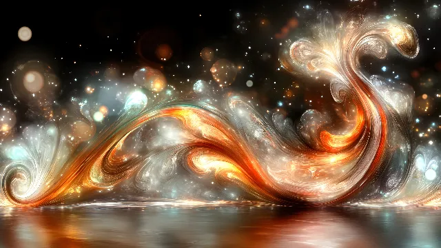 Orange, Art, Fractal art, Graphics, Design, Graphic design, Wind wave, Modern art, Vortex