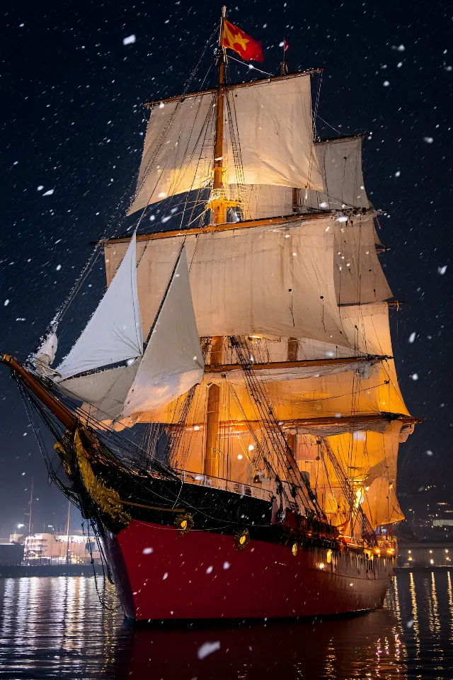 Boat, Watercraft, Sailing ship, Ship, Mast, Tall ship, Naval architecture, Full-rigged ship, Sea, Barquentine, Windjammer, Sail, Sailboat, Ship replica, Ocean, Brig, Evening, Brigantine, Fluyt, Training ship