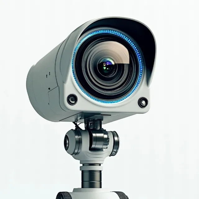 Cameras & optics, Camera, Lens, Camera lens, Optical instrument, Video camera, Digital camera, Gadget, Silver, Surveillance Camera, Point-and-shoot camera, Tripod