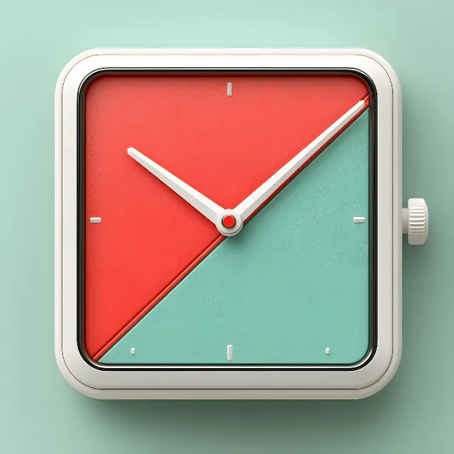 Red, Watch, Clock, Silver, Natural material, Plastic, Triangle