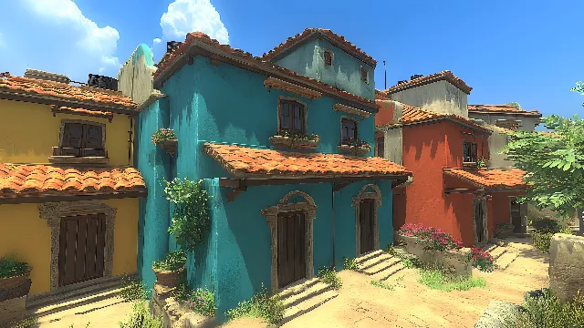 Home, Village, Animation, Shadow, Villa, Balcony