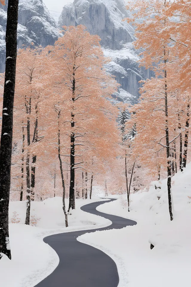 Snow, Winter, Branch, Freezing, Twig, Trunk, geological phenomenon, Glacial landform, Slope, Frost, Trail, Ice, Precipitation, Ice cap, Conifers, Piste, Winter storm, Path, Larch, Mountain pass