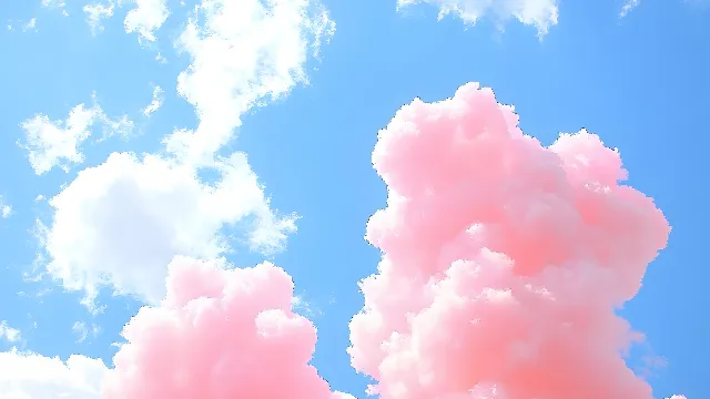 Blue, Daytime, Cloud, Pink, Cumulus, Meteorological phenomenon