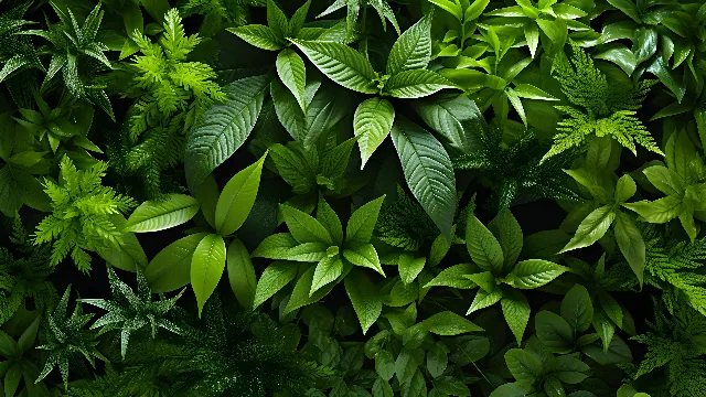 Plant, Terrestrial plant, Vegetation, Groundcover, Tree, Flowering plant, Shrub, Flower, Subshrub, Jungle, Forest, Herb, Grass, Pattern, Vascular plant, Rainforest, Nettle family, Tropical and subtropical coniferous forests