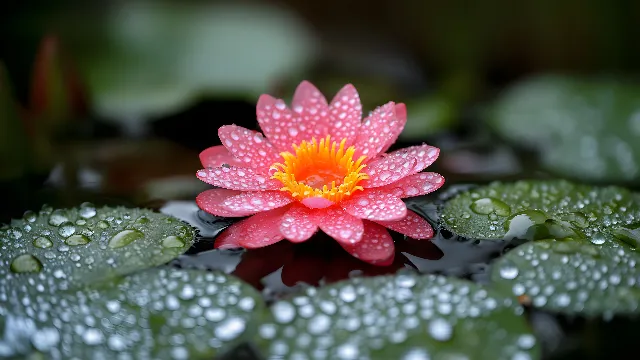 Flower, Plant, Water, Liquid, Petal, Terrestrial plant, Vegetation, Fluid, Moisture, Flowering plant, Groundcover, Dew, Drizzle, Annual plant, Drop, Close-up, Macro photography, Precipitation, Pollen, Still life photography