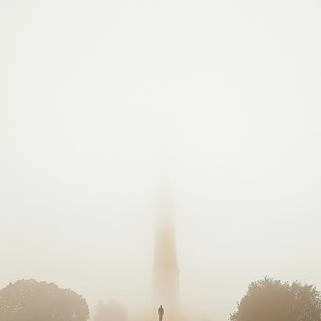 atmospheric phenomenon, Fog, Mist, Brown, Haze, Tower, Morning, Spire, Dust