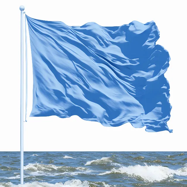 Blue, Flag, Wind