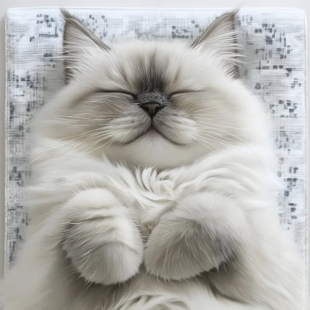 Cat, Felidae, Carnivores, Felinae, Vertebrate, Whiskers, Fur, Snout, Ragdoll, Grey, Persian cat, Kitten, Birman, British Longhair, Cushion, Domestic long-haired cat, Pillow, Siberian cat, Paw, Balinese cat