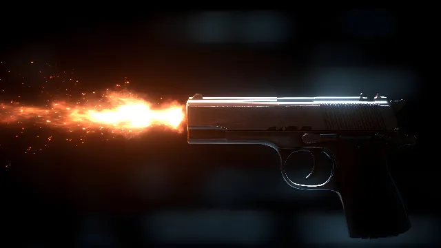 Air gun, Trigger, Amber, Revolver, Gun barrel, Gas, Gun accessory, Automotive lighting, Darkness, Event, Recreation, Sky, Heat, Fire, Lens flare, Metal, Rectangle, Night, Flame, Shotgun