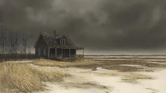 Hut, Cottage, Shed, Shack, Farmhouse, Barn, Log cabin, Sugar shack, Evening, Wetland, Still life photography, Croft, Wind, Garden buildings, Fog, Mist