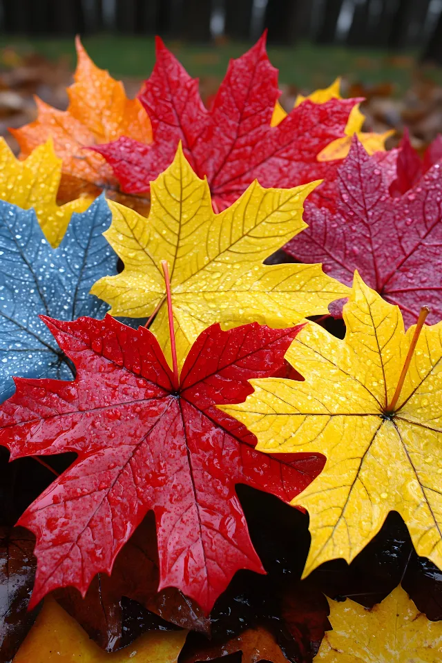 Red, Yellow, Orange, Autumn, Maple leaf, Sugar maple, Maple