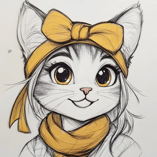 Facial expression, Whiskers, Cartoon, Snout, Drawing, Line art, Felidae, Graphics, Sketch, Fashion illustration, Felinae, Cat, Animated cartoon, Animation, Clip art, Fictional character