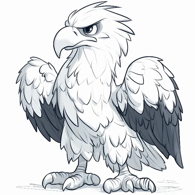 Bird, Beak, White, Vertebrate, Accipitridae, Clip art, Wing, Line art, Bird of prey, Accipitriformes, Eagle, Graphics, Coloring book, Falconiformes, Buzzard, Feather, Animation, Sea eagle, Claw, Sticker