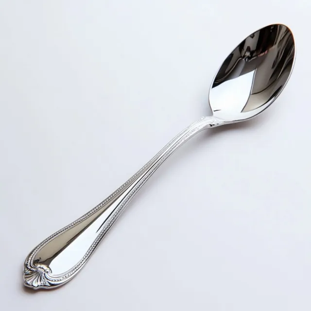 Metal, Cutlery, Spoon, Silver, Kitchen utensil, Silver, Household silver, Antique, Collectable, Titanium, Nickel