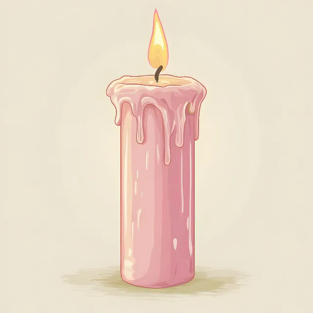 Pink, Wax, Candle, Flame, Cylinder, Fire, Melting, Still life photography, Birthday Candle