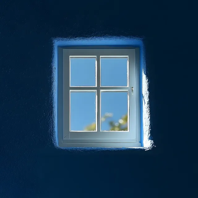 Blue, Glass, Sash window, Daylighting, Still life photography