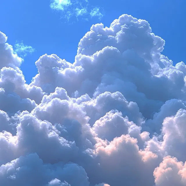 Cloud, Sky, Blue, Daytime, Cumulus, atmospheric phenomenon, Meteorological phenomenon, Sunlight, Symmetry