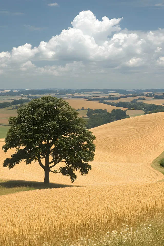 Natural landscape, Field, Grassland, Horizon, Plain, Ecoregion, Grasses, Prairie, Agriculture, Woody plant, Savanna, Meadow, Plantation, Steppe, Pasture, Crop, Wind, Cumulus, Farm, Meteorological phenomenon