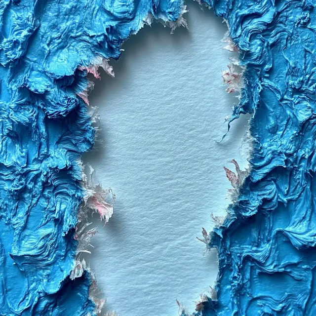 Blue, Natural material, Paint