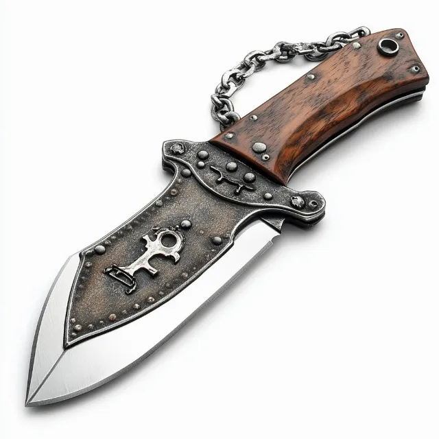 Blade, Knife, Metal, Tool, Hunting knife, Dagger, Everyday carry, Titanium, Steel, Leather, Bowie knife, Nickel