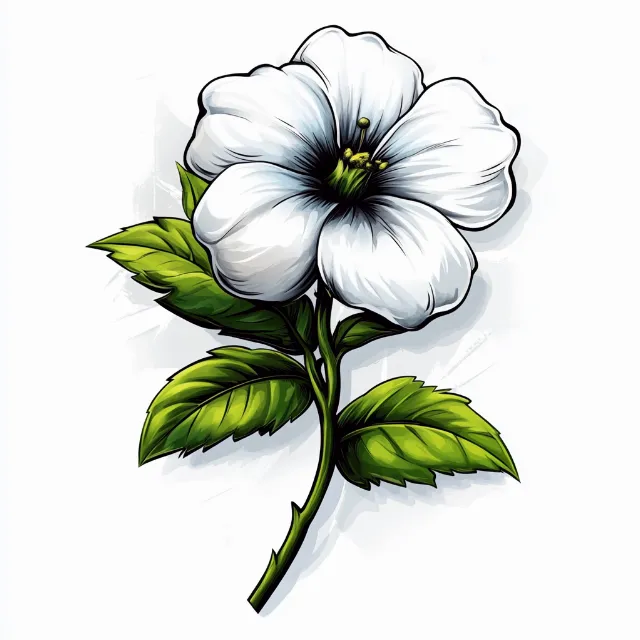 Flower, Petal, White, Flowering plant, Clip art, Pedicel, Plant stem, Graphics, Line art, Malvales, Rose, Touch-me-not, Geraniums