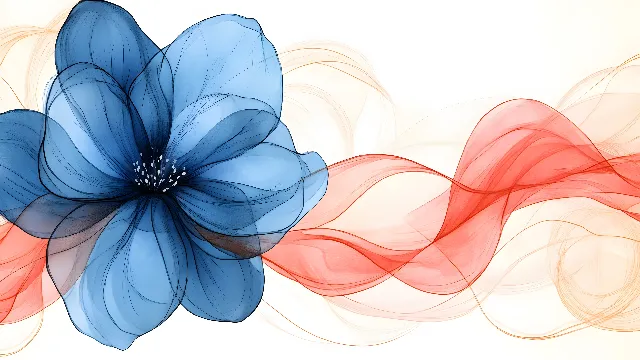 Blue, Red, Pink, Creative arts, Graphics, Modern art, Watercolor painting, Floral design, Graphic design, Geraniums