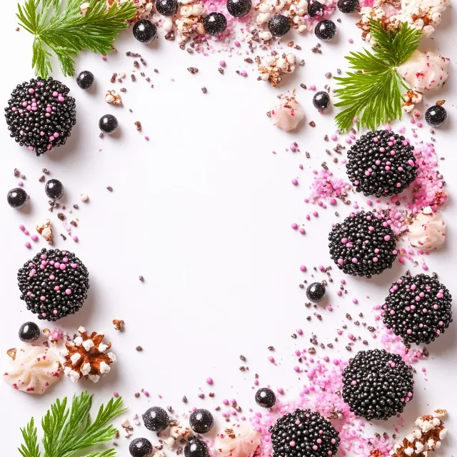 Ingredient, Food, Berry, Dessert, Produce, Fruit, Sprinkles, Christmas decoration, Recipe, Nonpareils, Sphere, Superfood, Natural foods, Bead, Currant, Christmas Day