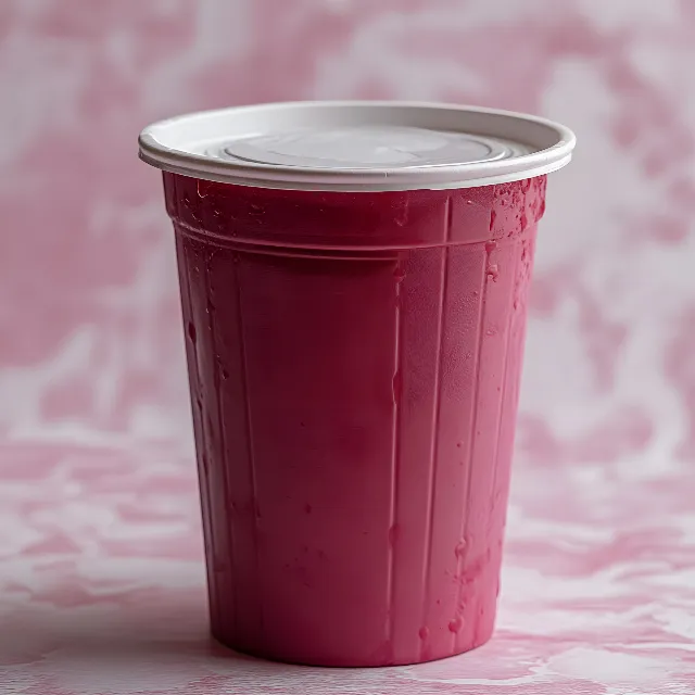 Pink, Lid, Food, Soft drink, Cylinder, Cup, Drinking straw, Plastic, Non-alcoholic drink, Juice