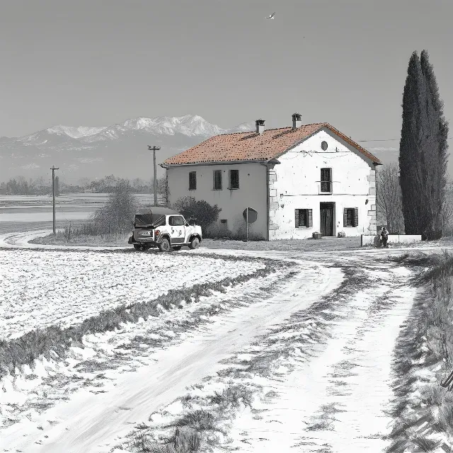 House, Roof, Rural area, Cottage, Village, Winter, Farmhouse, Croft, Snow, Freezing, Sugar shack