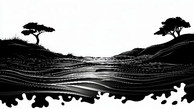 Monochrome photography, Liquid, Black and white, Monochrome, Reflection, Silhouette, Wave, Wind wave, Dusk, Evening, Loch, Lake District, Meteorological phenomenon, Sunset, Tropics, Wind