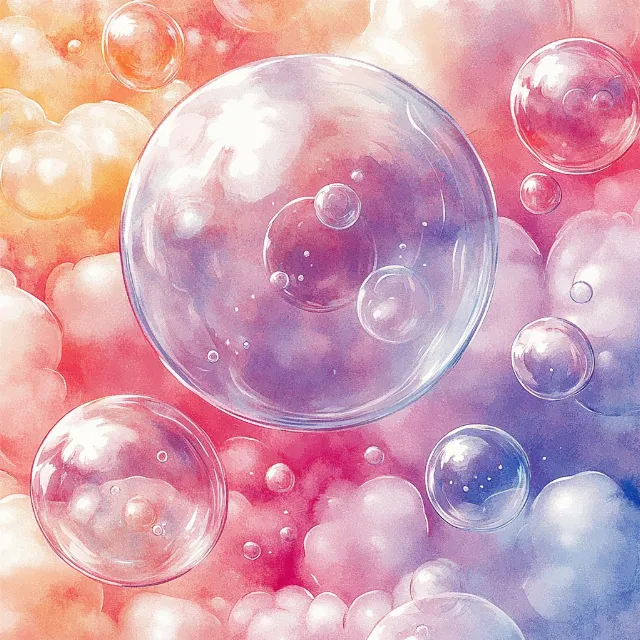 Light, Art, Pink, Paint, Astronomical object, Painting, Magenta, Material property, Fruit, Circle, Liquid bubble, Pattern, Illustration, Glass, Space, Watercolor paint, Electric blue, Graphics, Visual arts, Seedless fruit