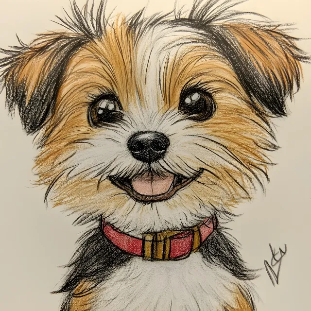 Dog, Vertebrate, Carnivores, Puppy, Snout, Toy dog, Canidae, Whiskers, Terrier, Graphics, Small terrier, Child art