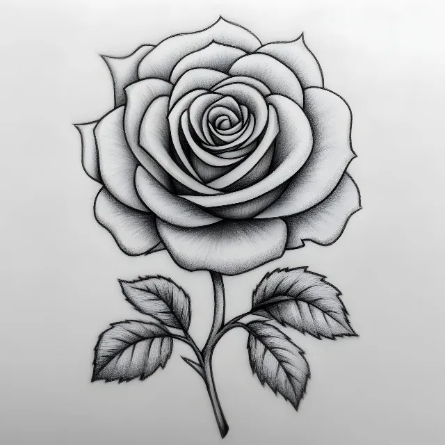 White, Garden roses, Rose family, Line art, Rose, Sketch, Design, Office supplies, Floribunda