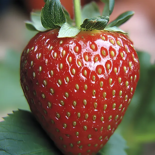 Fruit, Red, Green, Food, Produce, Close-up, Natural foods, Seedless fruit, Strawberry, Berry, Macro photography, Strawberries, Wild strawberry, Virginia strawberry