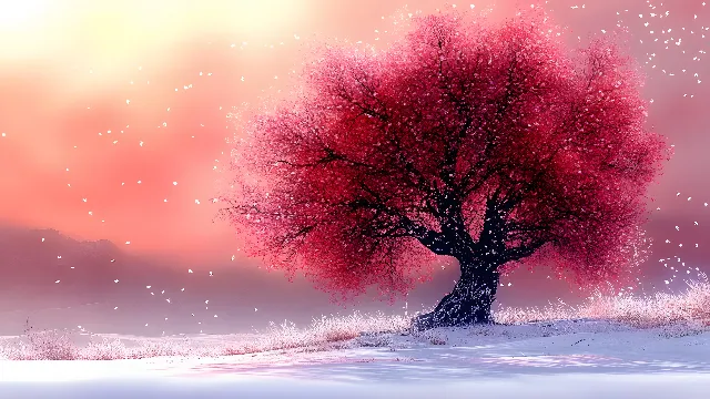 Branch, Red, Nature, Winter, atmospheric phenomenon, Pink, Twig, Frost, Snow, Freezing, Woody plant, Precipitation