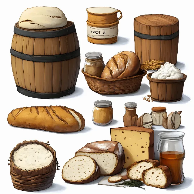 Food, Ingredient, Bread, Staple food, Recipe, Food group, Loaf, Finger food, Cooking, Basket, Bakery, Baking, Small bread, Clip art, Produce, Barrel