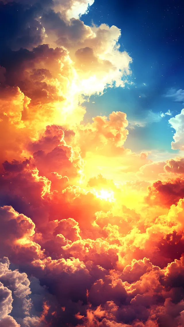 Cloud, Sky, Blue, Daytime, Orange, Cumulus, Afterglow, Meteorological phenomenon, Sunlight, Sunrise, Dusk, Sunset, Evening, Red sky at morning, Heat, Dawn