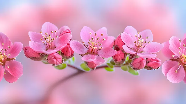 Flower, Plant, Nature, Petal, Branch, Twig, Pink, Terrestrial plant, Flowering plant, Blossom, Pedicel, Natural landscape, Close-up, Macro photography, Peach, Cherry blossom, Magenta, Spring, Wildflower, Still life photography